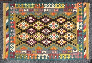 Oriental Rugs and Carpets - a Maimana Kilim, 198cm x 132cm