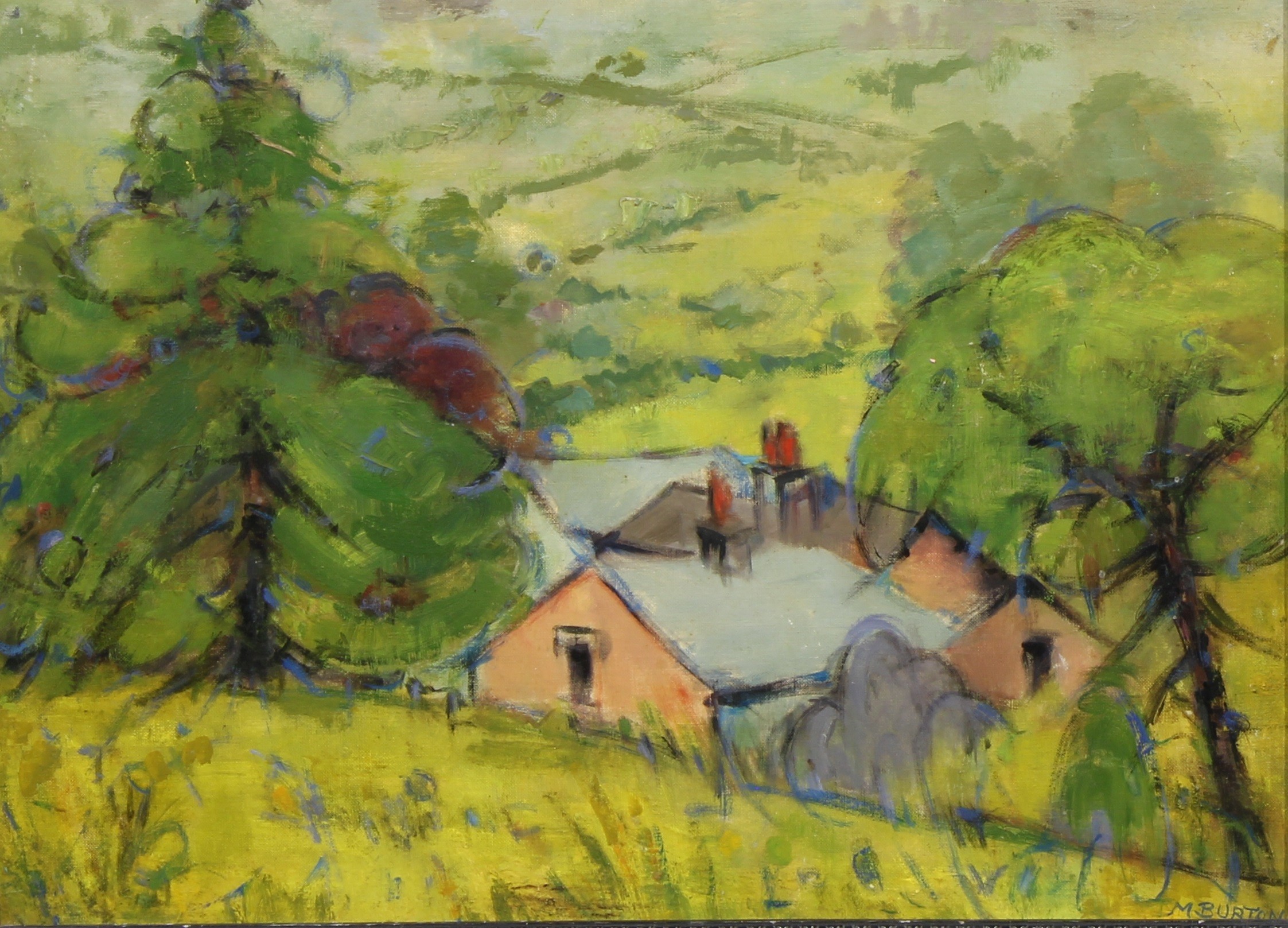A.H. Andre Bolton Wood, oil on board, 50cm x 40cm, label to verso for Tenth West Ridings Artists - Image 2 of 5