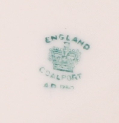 A Coalport Named View shaped circular plate, painted by P. Simpson, signed, In The Grampian Hills, - Image 6 of 6