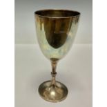 A George III style silver wine goblet, Chester, 1907, 18cm high, 130g