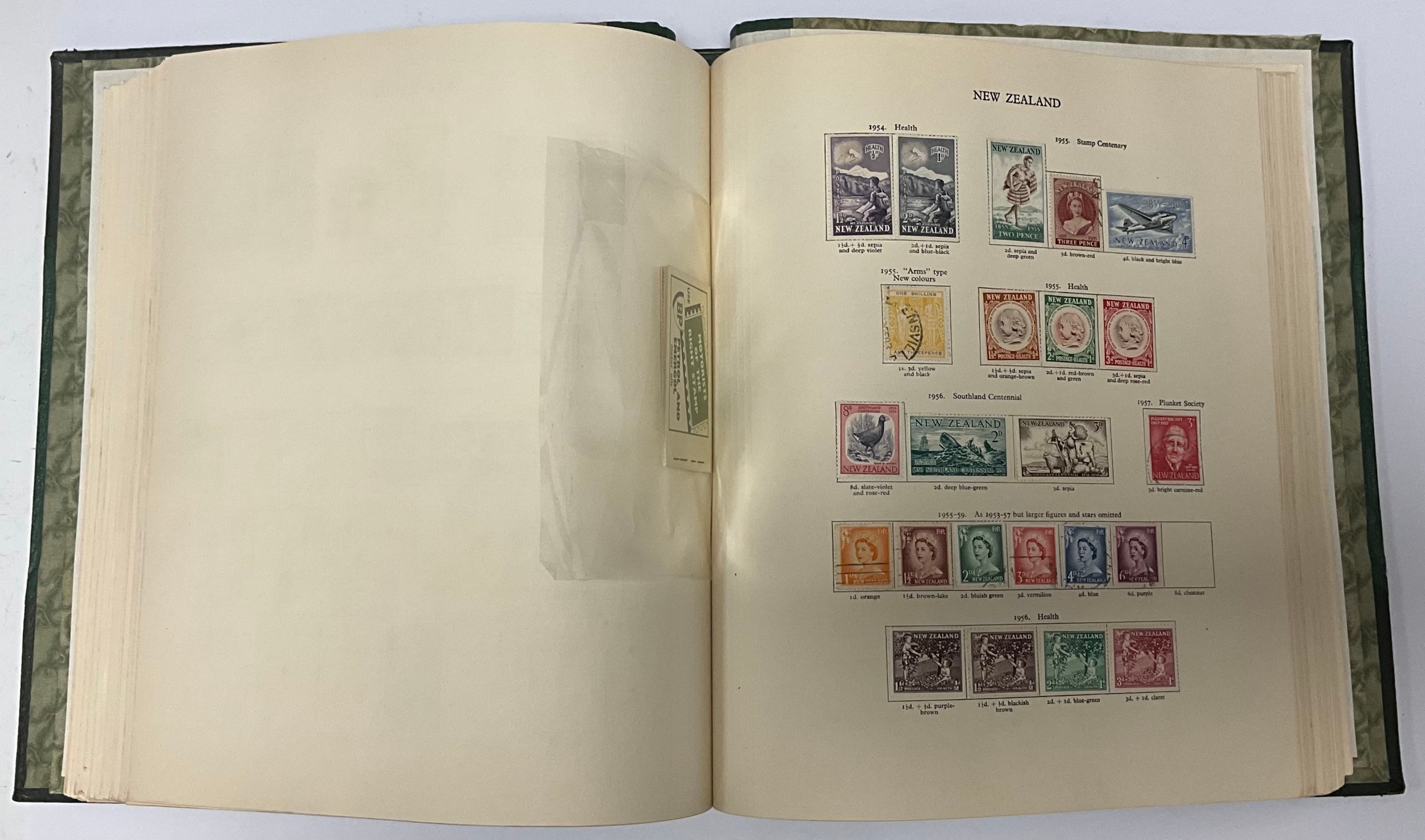 Stamps - New Age British Commonwealth stamp album, QEII 1952 - 1958 lots of sets and part sets, nice
