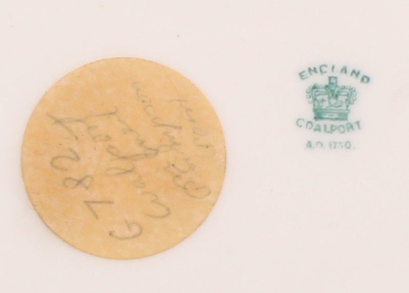 A Coalport Named View shaped circular plate, painted by P. Simpson, signed, Mount Dover, within - Image 6 of 6