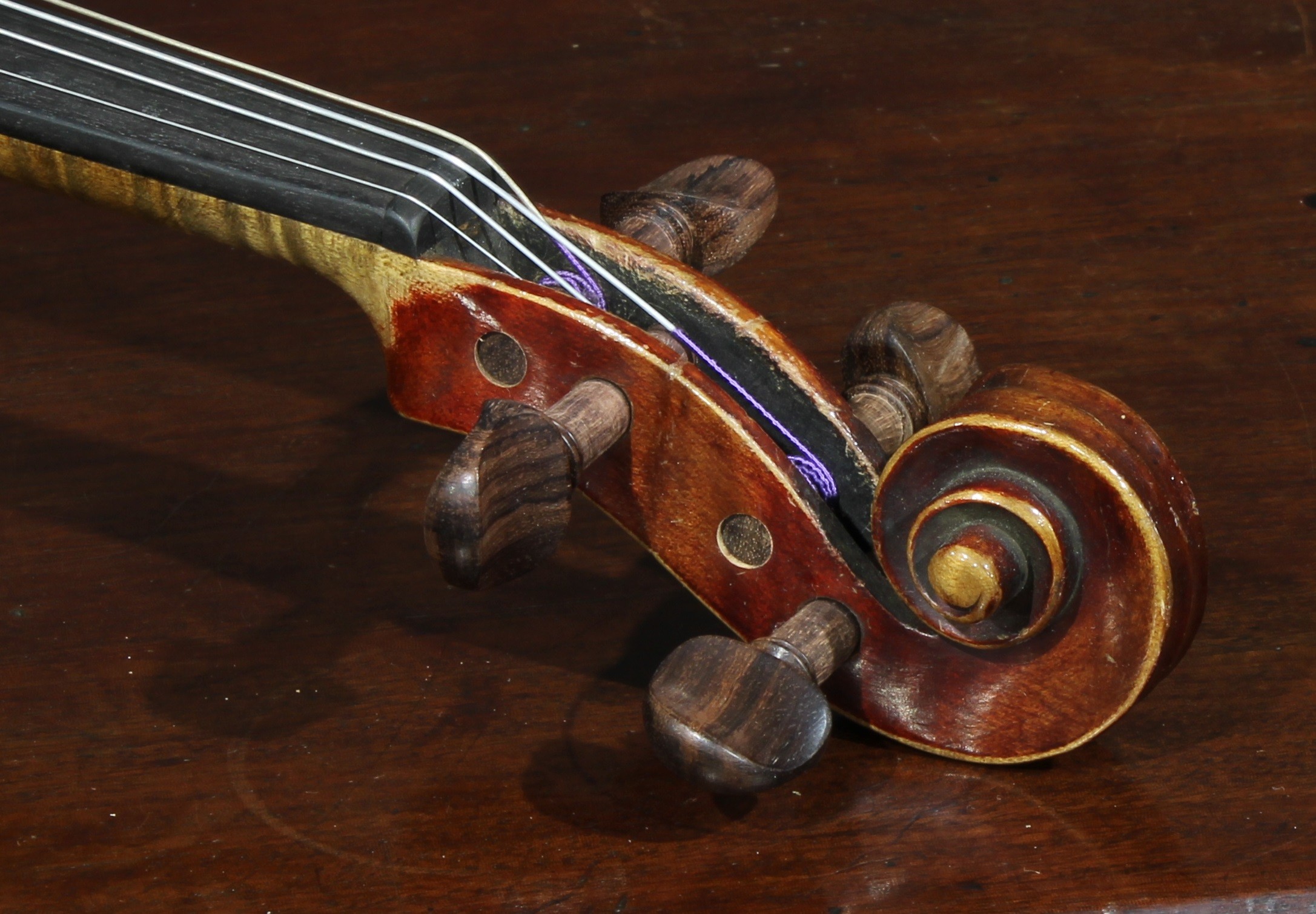 A German violin, the two-piece back 35.5cm long excluding button, paper label printed Copy of - Image 9 of 10