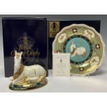 A Royal Crown Derby paperweight, Unicorn, 13cm high, specially designed to celebrate the New