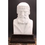 An early 20th century plaster portrait bust, Galen (129 - 216CE), Greek physician, medical