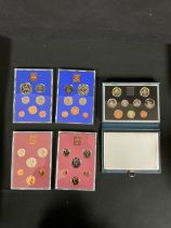 Coins - five proof sets, Coinage of GB and NI, 1977 (2), 1979 (2), and 1989