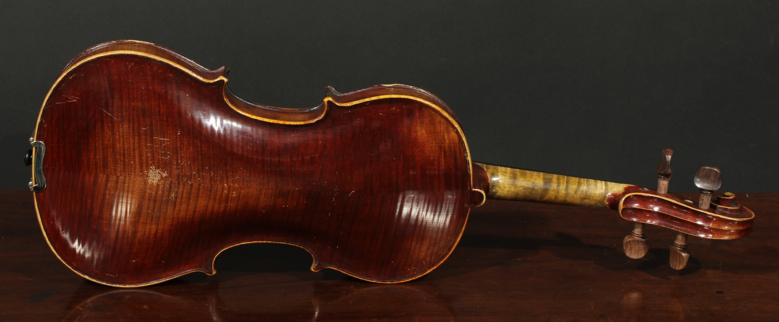 A German violin, the two-piece back 35.5cm long excluding button, paper label printed Copy of - Image 10 of 10