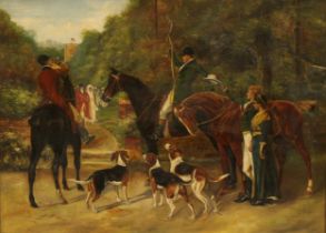 Blodwen Lewis (early 20th century) The Huntsman’s Wedding, signed and dated 1903, oil on canvas,
