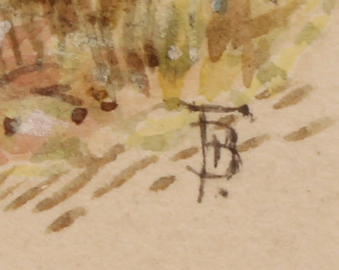 After Myles Birket Foster At Sonning on Thames, bears monogram, watercolour, 13.5cm x 17cm - Image 3 of 4