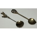 An Australian sterling silver spoon, dished bowl, openwork floral terminal, Harris & Son, Western