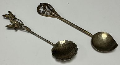 An Australian sterling silver spoon, dished bowl, openwork floral terminal, Harris & Son, Western