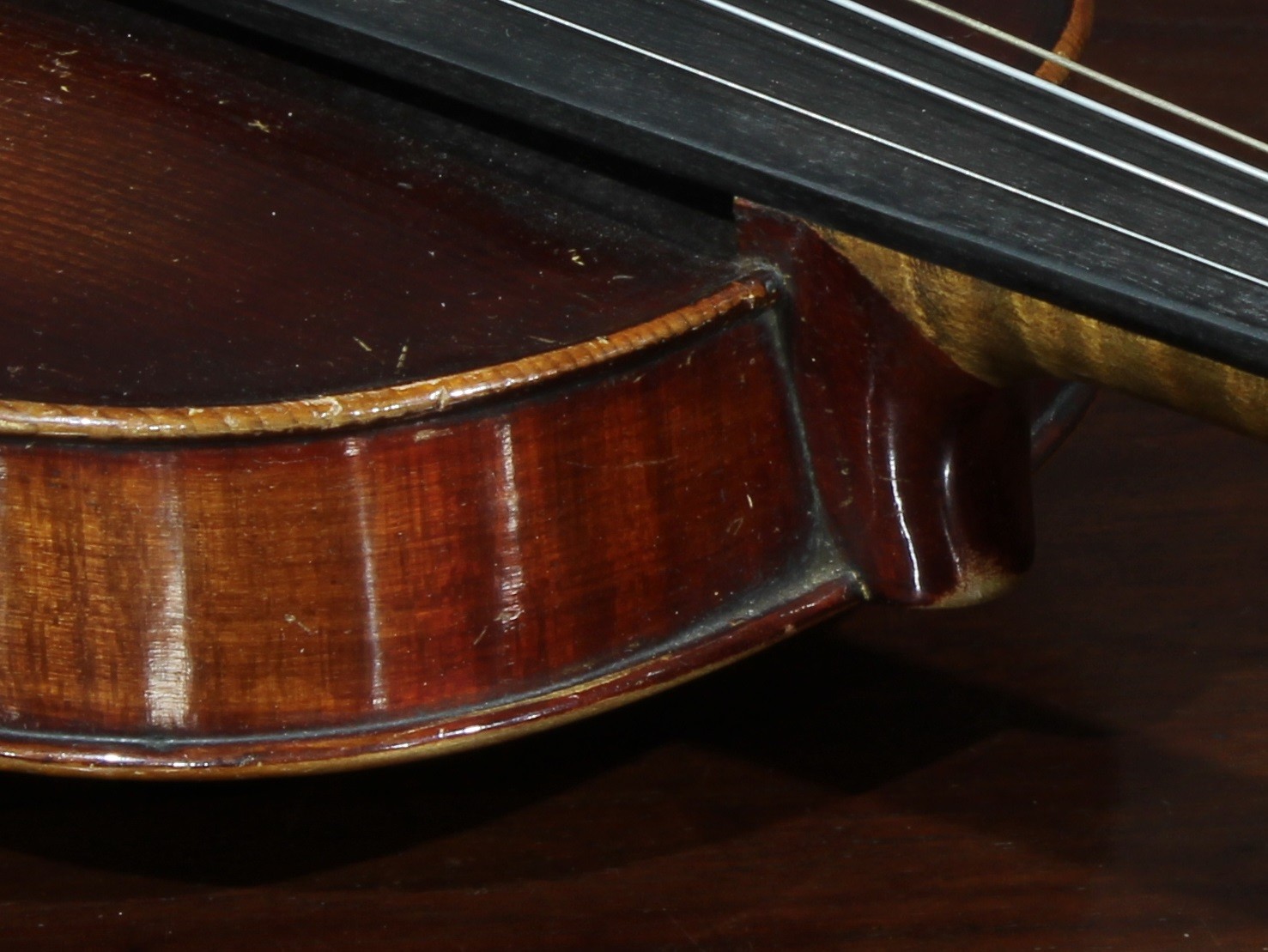 A German violin, the two-piece back 35.5cm long excluding button, paper label printed Copy of - Image 8 of 10