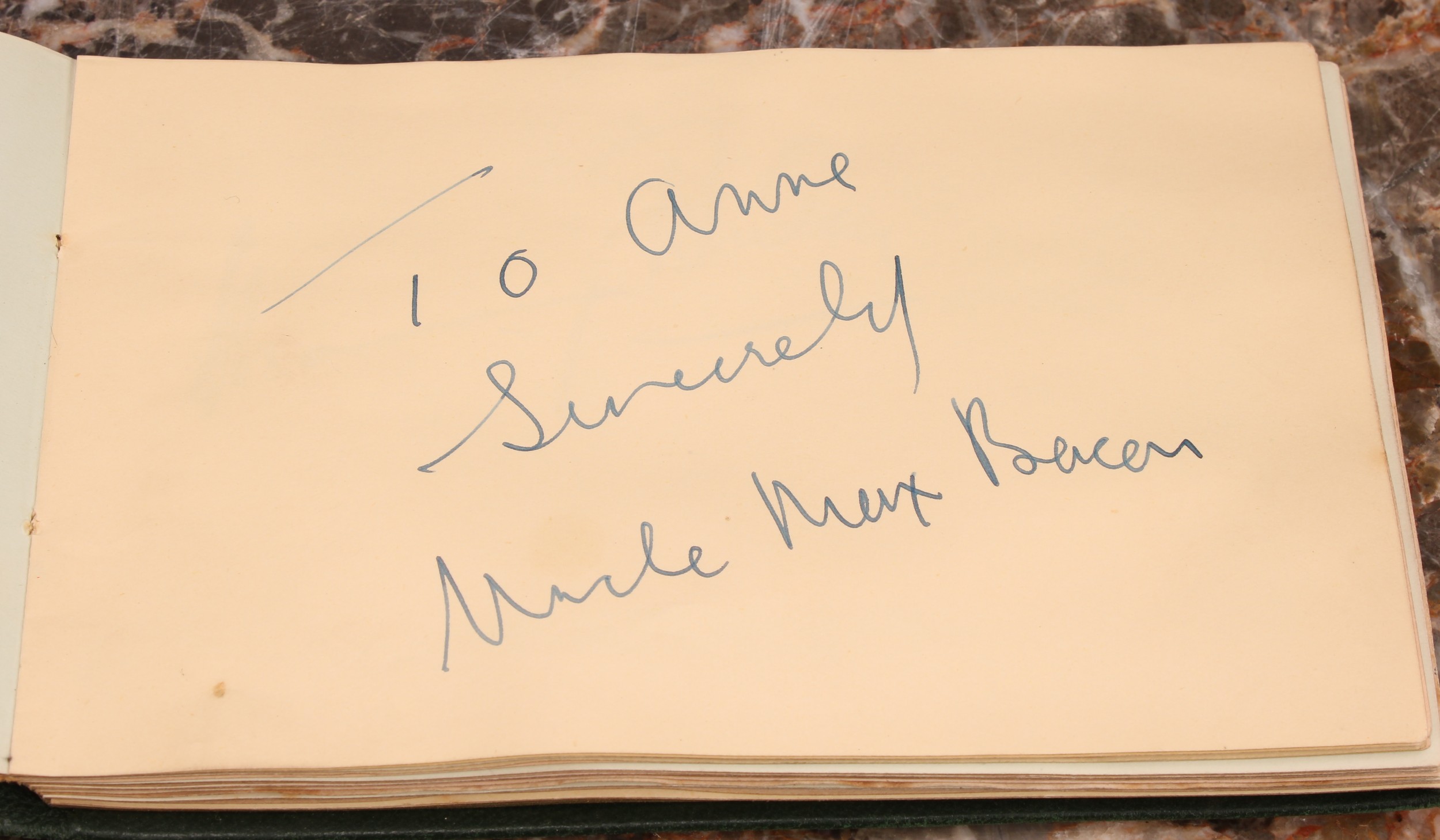 Autographs - Sport and Showbusiness - an early to mid-20th century autograph album, Charlie Chester; - Image 5 of 6