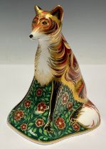 A Royal Crown Derby paperweight, Devonian Vixen, 14cm, one of a signature limited edition of 1,500