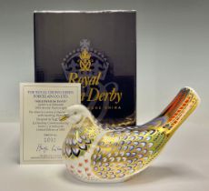 A Royal Crown Derby paperweight, Millenium Dove, for Goviers of Sidmouth, their Annual Paperweight
