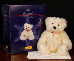 A Steiff (Germany) EAN 668401 Crystal - The 2005 Swarovski teddy bear, Alpine white/blanc, trademark