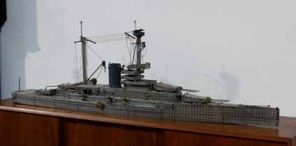 Model Engineering & Constructional Toys - a Meccano model of the HMS King George V battleship, the