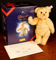 A Steiff (Germany) EAN 667718 Daniel - The 2004 Swarovski teddy bear, light blonde, trademark