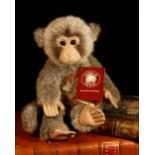 Charlie Bears CB161656A Lazlo Monkey, exclusively designed by Isabelle Lee, 27cm high with cardboard