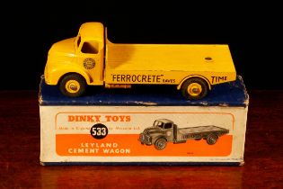 Dinky Toys 533 Leyland cement wagon, yellow cab, chassis and wagon with 'FERROCRETE' decals,