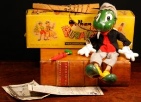 Juvenalia - a Pelham Puppets standard puppet SL (stringed luxury) Jiminy Cricket puppet, boxed -