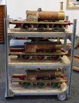 Live Steam and Model Engineering - a collection of three 5" gauge live-steam part built Terrier 0-