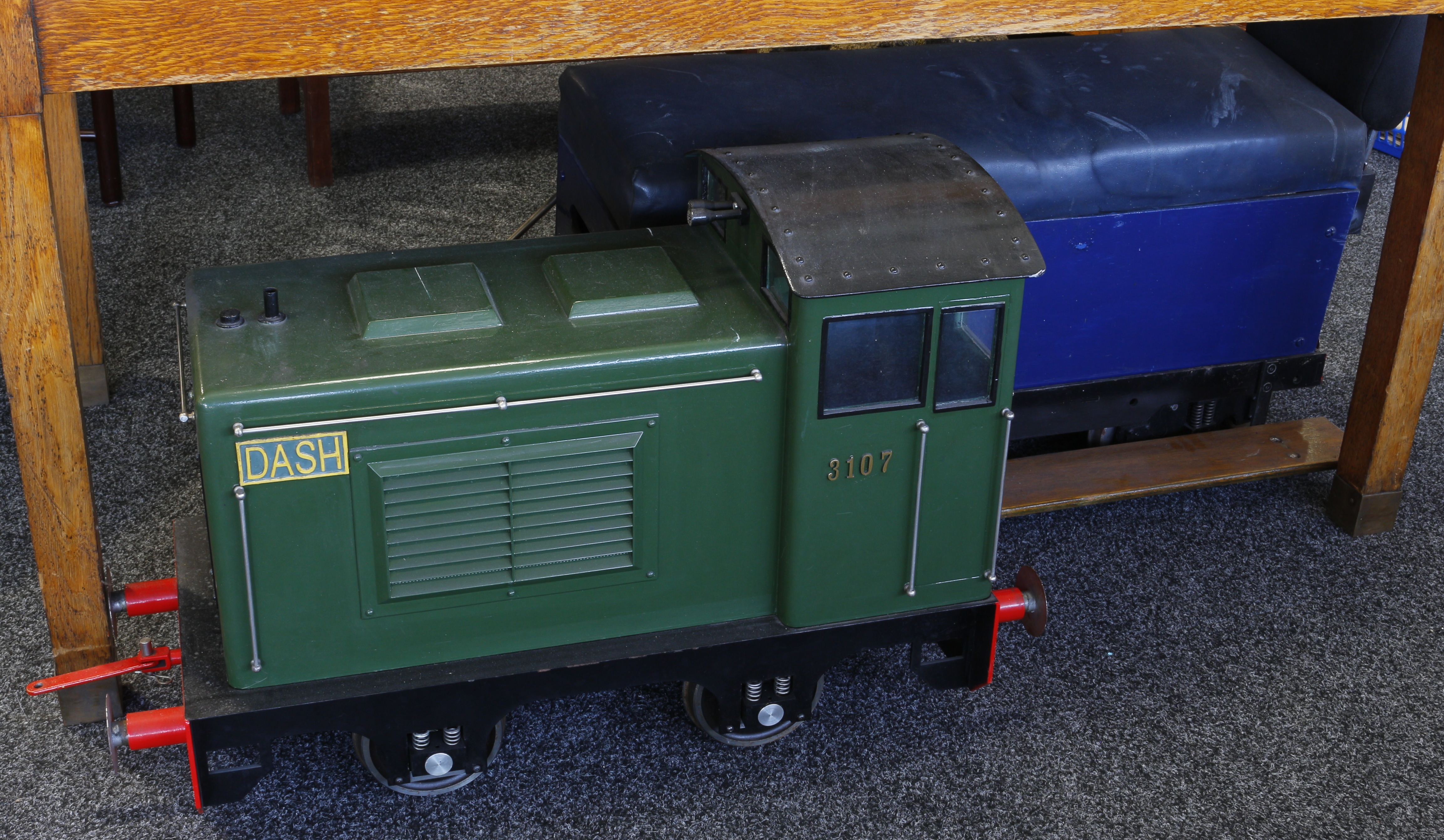 A kit-built 7¼ gauge electric 'Dash' 0-4-0 shunter locomotive, green livery, No.3107,