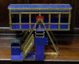 Model Engineering & Constructional Toys - a Meccano model of a fairground ride, the model