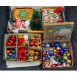 Childhood Memories & Nostalgia - a collection of mid 20th century and later glass baubles, various