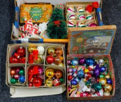 Childhood Memories & Nostalgia - a collection of mid 20th century and later glass baubles, various