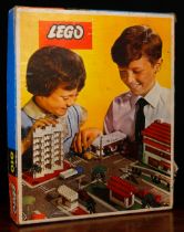 A Lego 810 Town Plan construction set, comprising various size and different colour bricks and