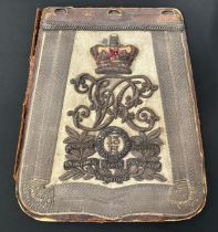 Victorian 13th Hussars Officers Sabretashe mounted as an Officers Desk Writing Pad.