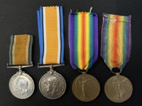 WW1 British War and Victory Medals, all singles: War Medals to 12094 Clp A Boyer, Royal Warwickshire