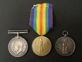 WW1 British War Medal and Victory Medal to 28517 Clp W Boon, RAMC along with an Army Temperance