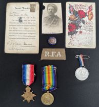 WW1 British Mons Star 1914 and Victory medal along with a Second Division Gallantry Note dated