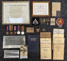 WW2 British Dunkirk & 5th Recce Corps Medal Group to 6091405 Pte Maurice Charles Niblett