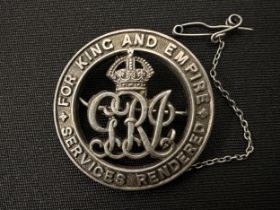 WW1 British Silver War Badge to 721 Sgt Thomas Pearce, 1/5th. Notts & Derby Regiment (Sherwood