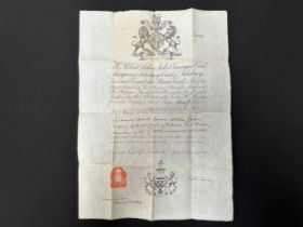 Victorian Officers Travel Document, Lt Colonel Edward Walker, 1889