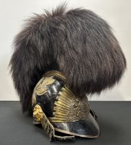 British Hanovarian Cavalry Helmet, Bearskin Crest. No liner.