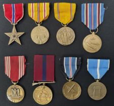 Collection of United States WW2 Campaign & Good Conduct Medals, Berlin Air Lift Medal and Korean War