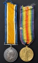 WW1 British War Medal and Victory Medal to 18151 Pte RT Lathbury, Royal Warwickshire Regiment.