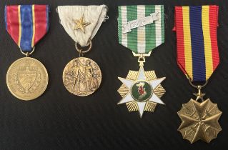 Various World Medals: USA Cuba Occupation Medal 1898-1902: USA WW1 Brotherhood of Locomotive Firemen