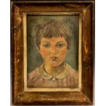 In the manner of the Bloomsbury School of Artists, portrait of a young girl, indistinctly signed