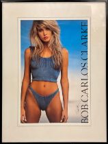 Bob Carlos Clarke (1950-2006), ‘Mandy Smith in blue bikini’, signed lower right, 80.5cm x 60.5cm.