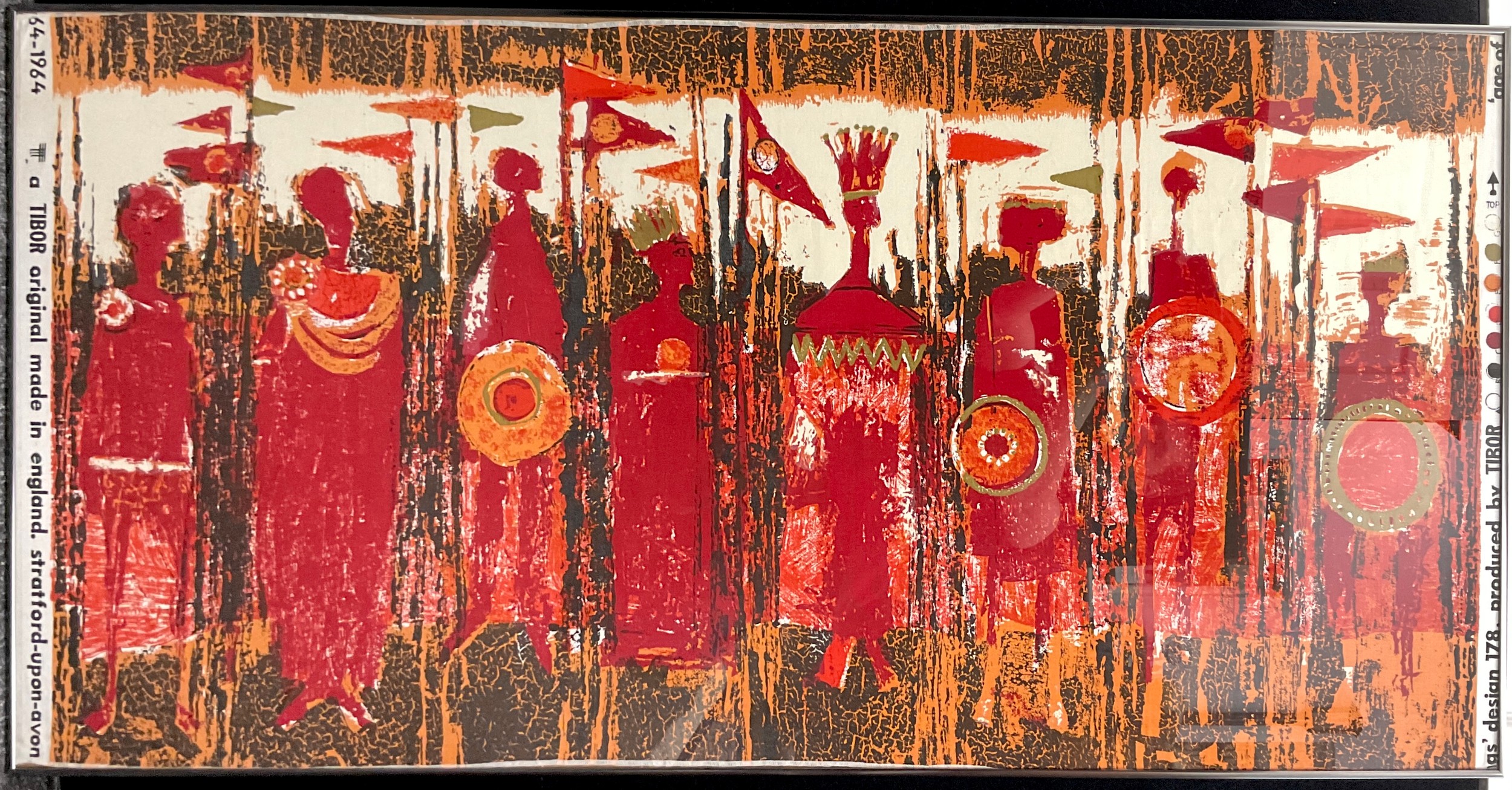 Tibor Reich (1916-1996), 'Age of Kings', designed in 1964, screen printed cotton textile, 63 x - Image 2 of 2