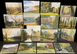 Betty Warner, a portfolio of oil paintings - Shipley Park, Belper River Gardens, Markeaton Park,