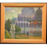Gabriel White (1902-1988), Crystal Palace, signed verso, oil on canvas, 49.5cm x 57.5cm.