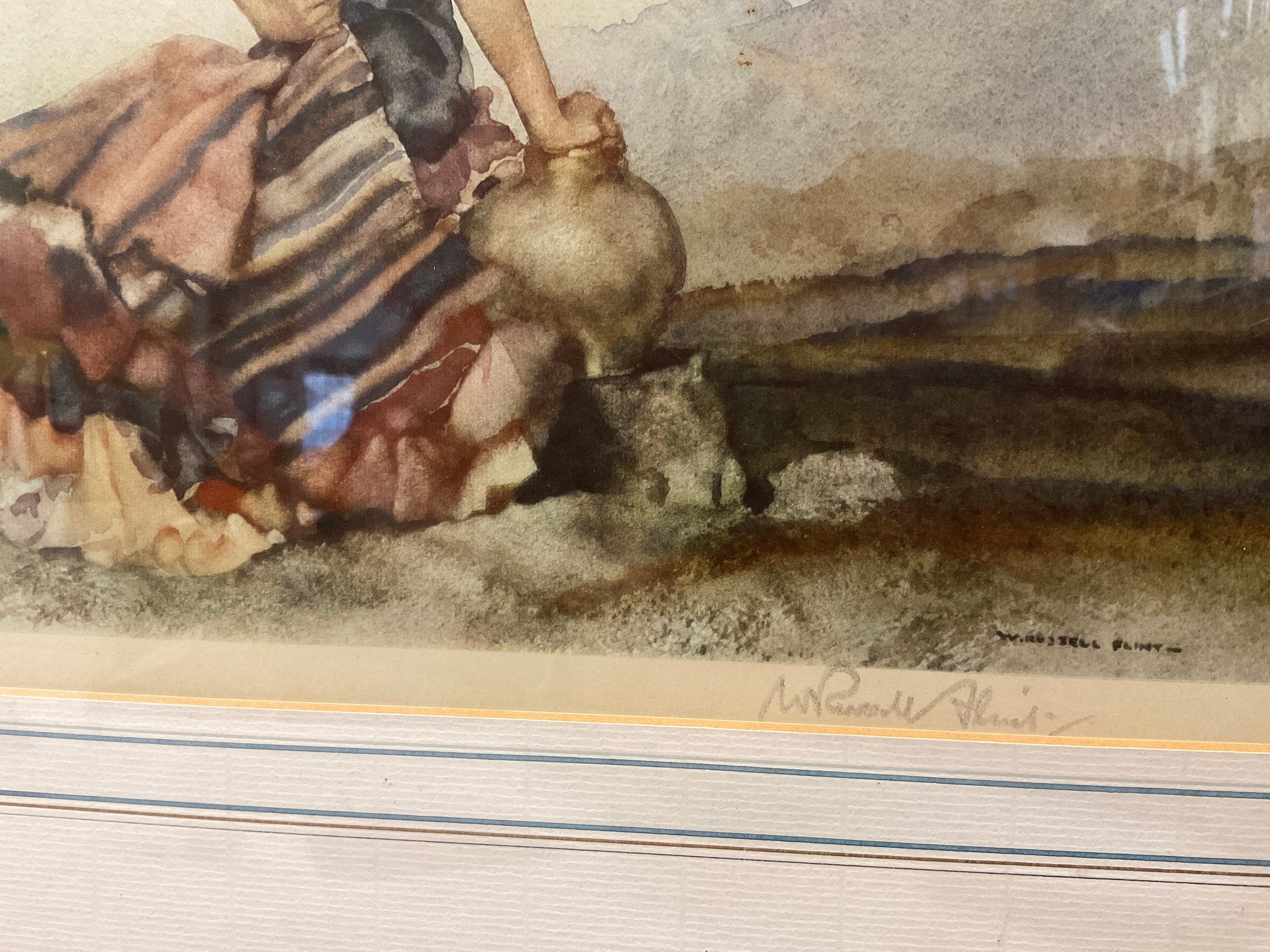 Sir William Russell Flint RA RSW PRWS, after, (British, 1880-1969), ‘The Distant Gaze’, signed in - Bild 3 aus 4