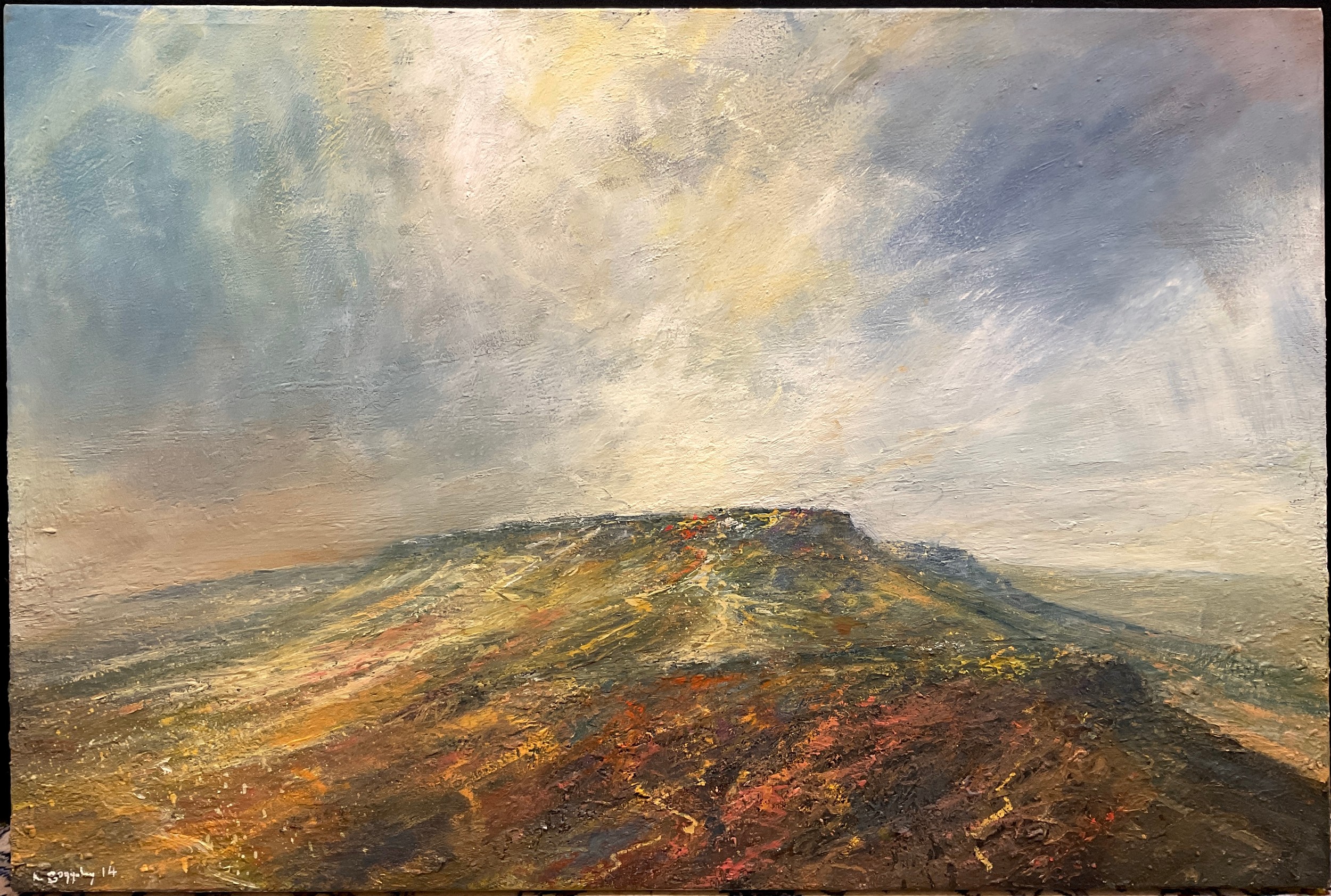 Kristan Baggaley (British, 20th century), Karl Wark and Higgar Tor in Shadow, signed, oil on canvas,