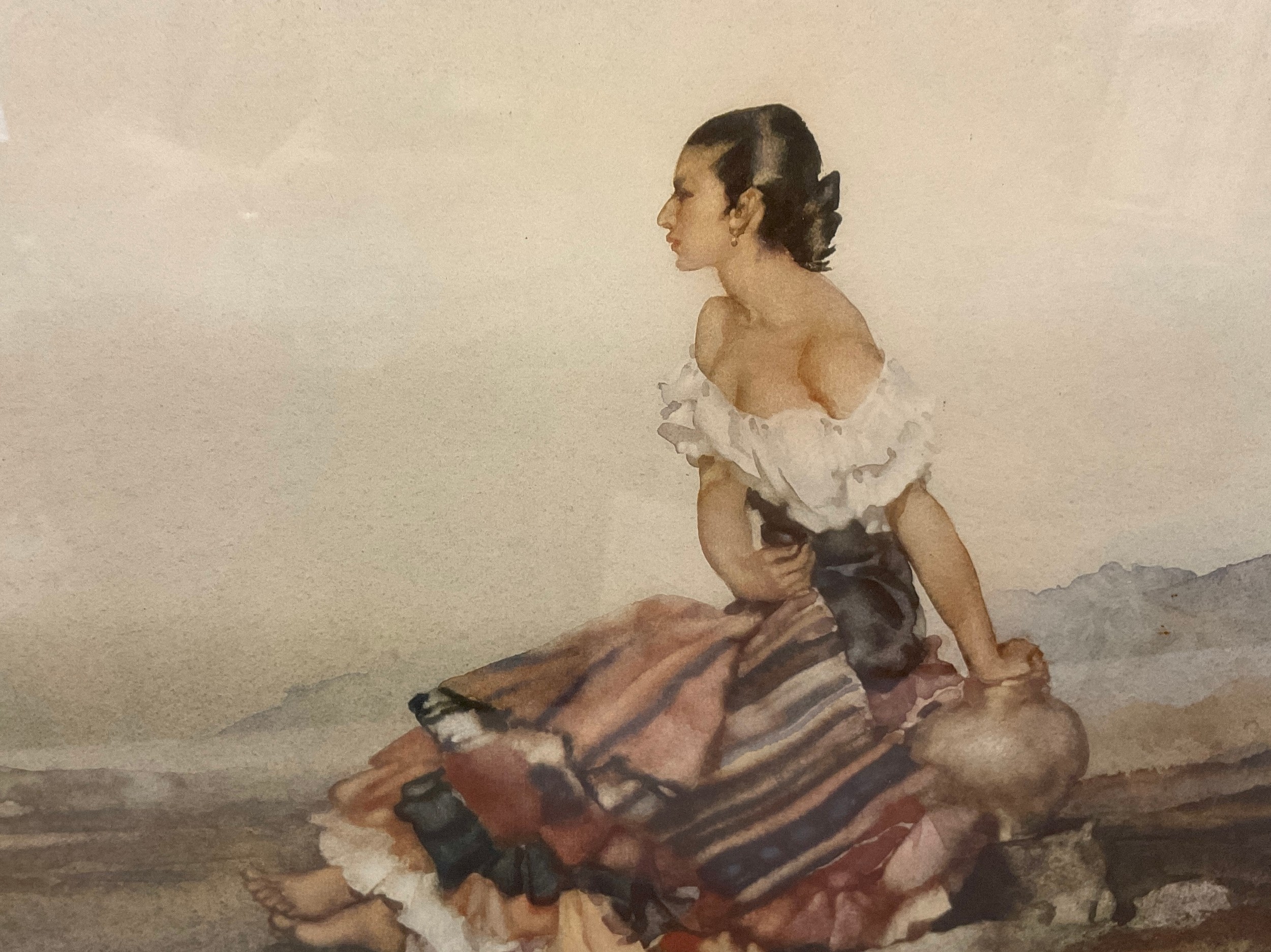 Sir William Russell Flint RA RSW PRWS, after, (British, 1880-1969), ‘The Distant Gaze’, signed in - Bild 2 aus 4